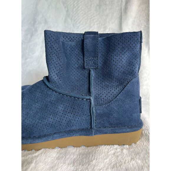 UGG Classic Mini Unlined Perforated Boots – Blue Sz 7 (1016852) - Picture 8 of 16